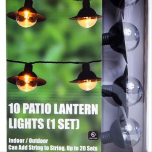 indoor/outdoor lantern string lights - 10 lights/6.8 ft